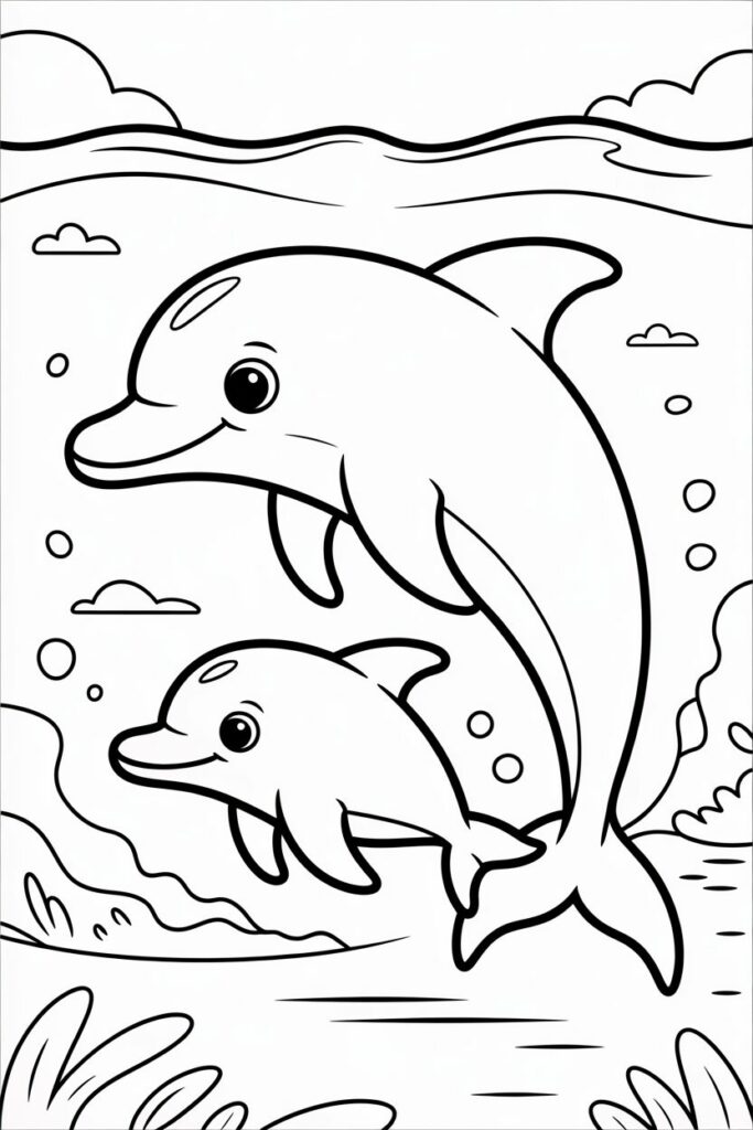 Dolphin Mom and Baby
