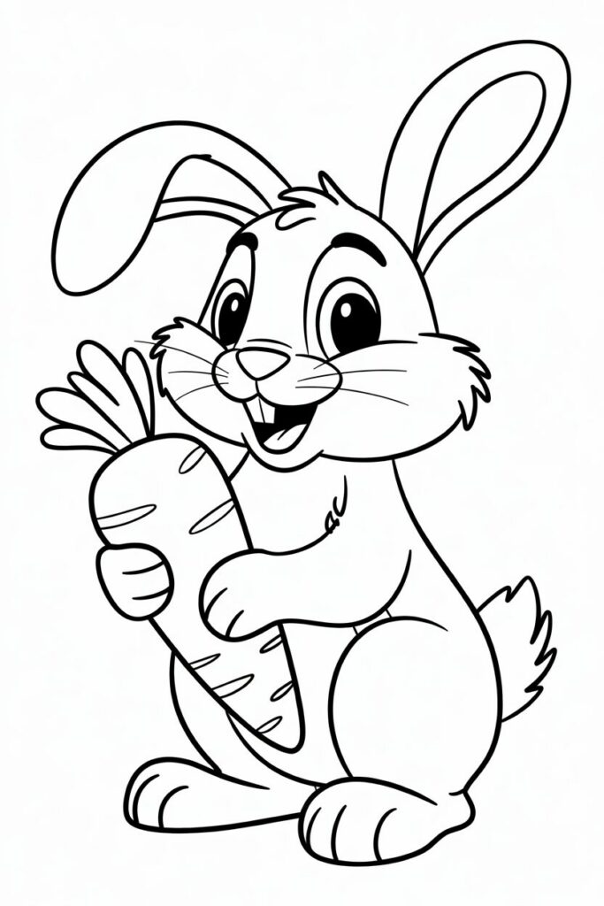 Bunny Holding a Carrot